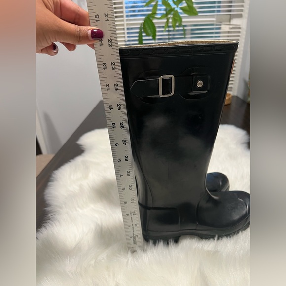 Hunter youth glossy rain boots US 5M/6F color black - Picture 8 of 8